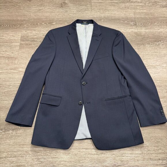 Tommy Hilfiger Sport Coat Mens 40R‎ Blue Blazer Wool Suit Jacket 2 Button Preppy
